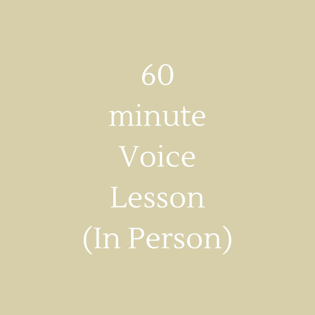 1:1 60 minute Voice Lesson (In person)